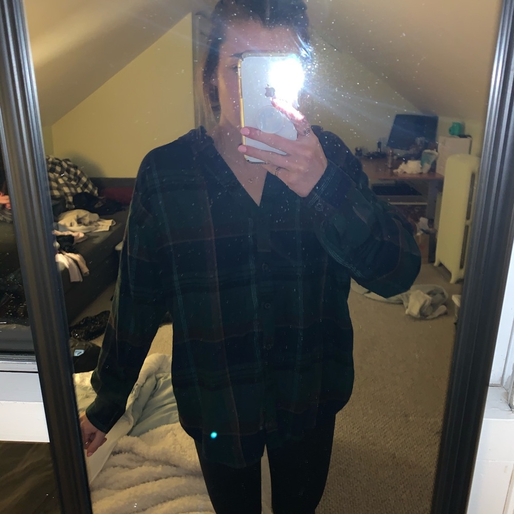 Urban outfitters flannel with hood